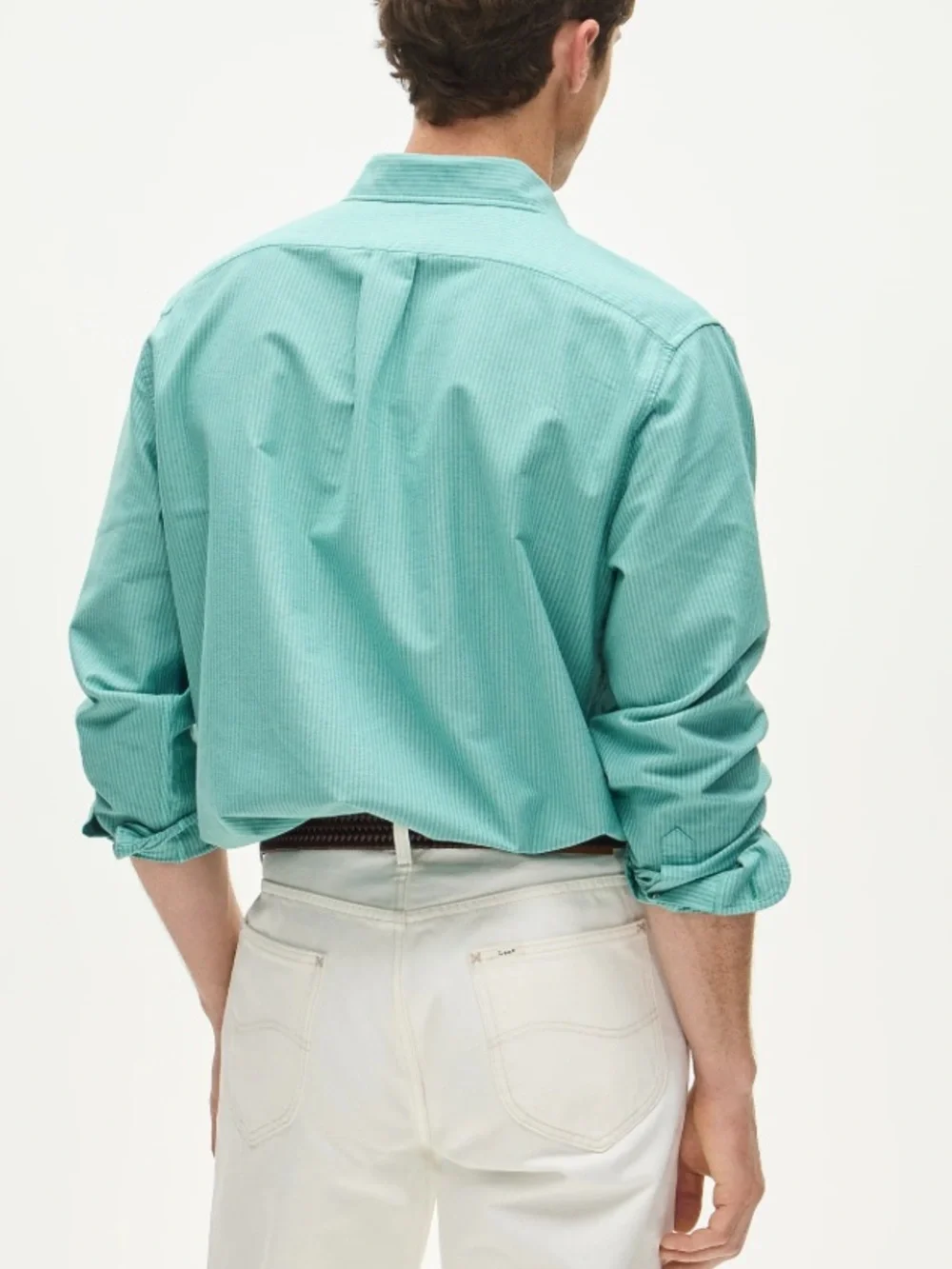J crew Garment-dyed Classic oxford shirt aqua